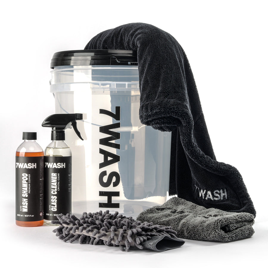 Auto-Waschset für Lack & Glas inkl. Eimer – Basic Wash