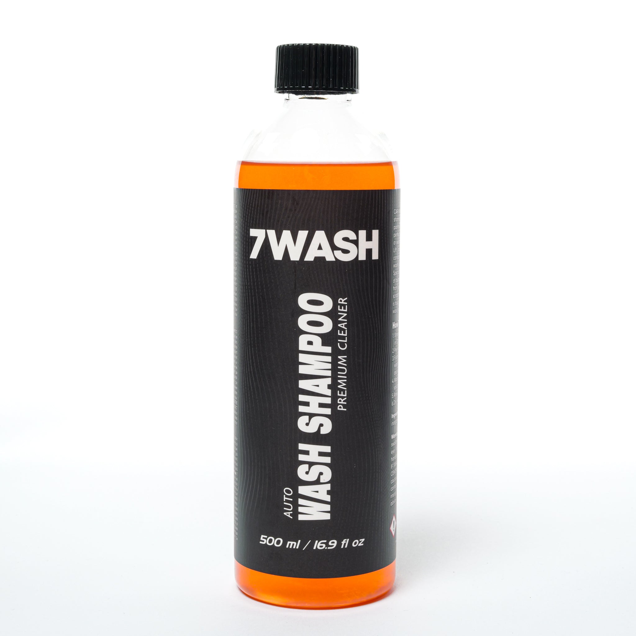 7WASH Autoshampoo 500 ml pH-neutrales Car Wash Shampoo für schonende Lackreinigung, starken Reinigungsschaum und professionelle Autowäsche beim Car Detailing