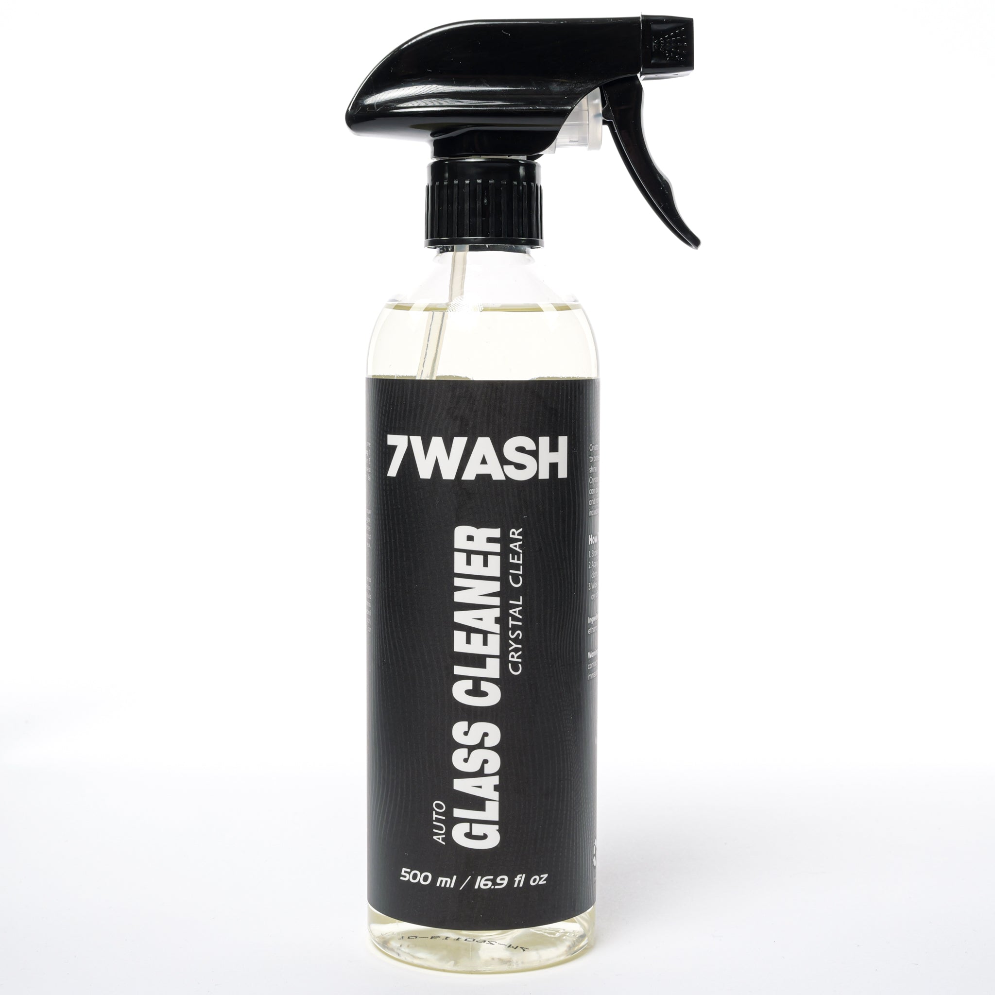 7WASH Glasreiniger 500 ml streifenfreier Autoglasreiniger für Scheiben, Spiegel, Windschutzscheiben und Innenraumglas für klare Sicht und professionelles Car Detailing