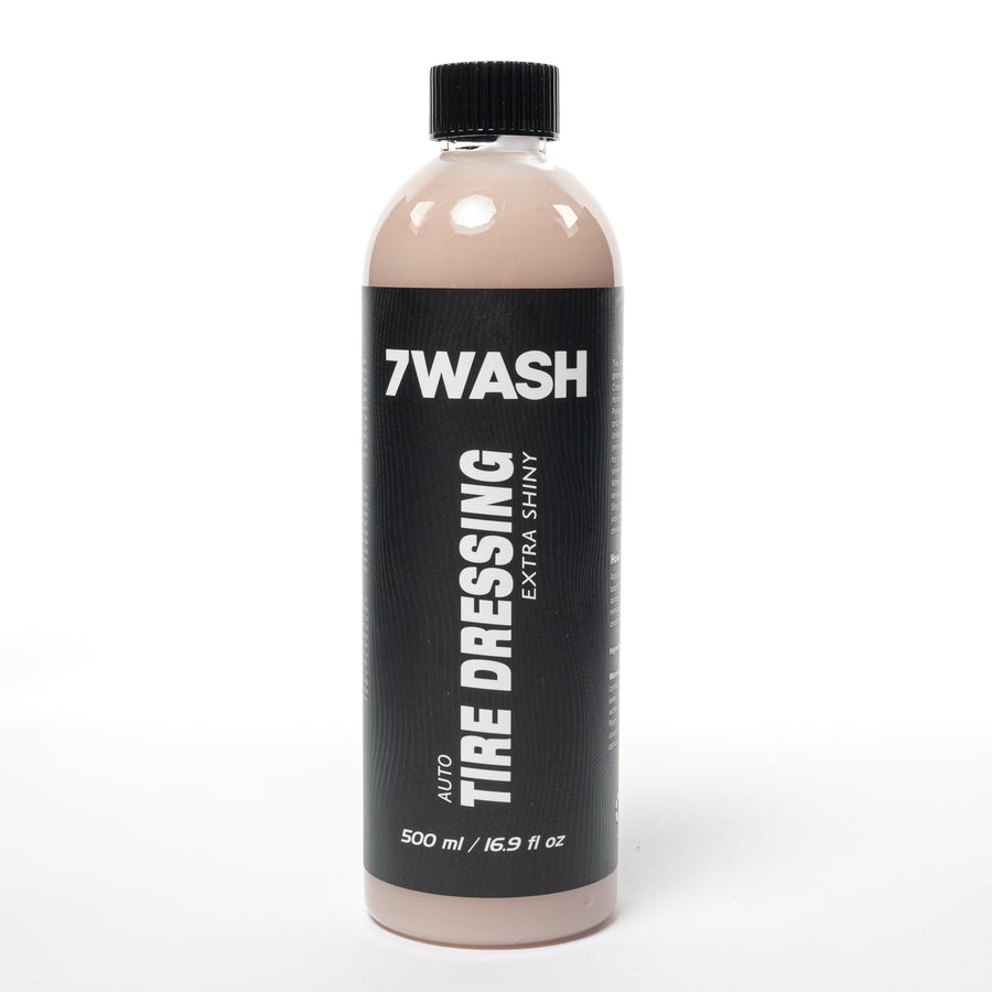7WASH Tire Dressing Extra Shiny 500 ml – Reifenglanz für tiefschwarze Reifen