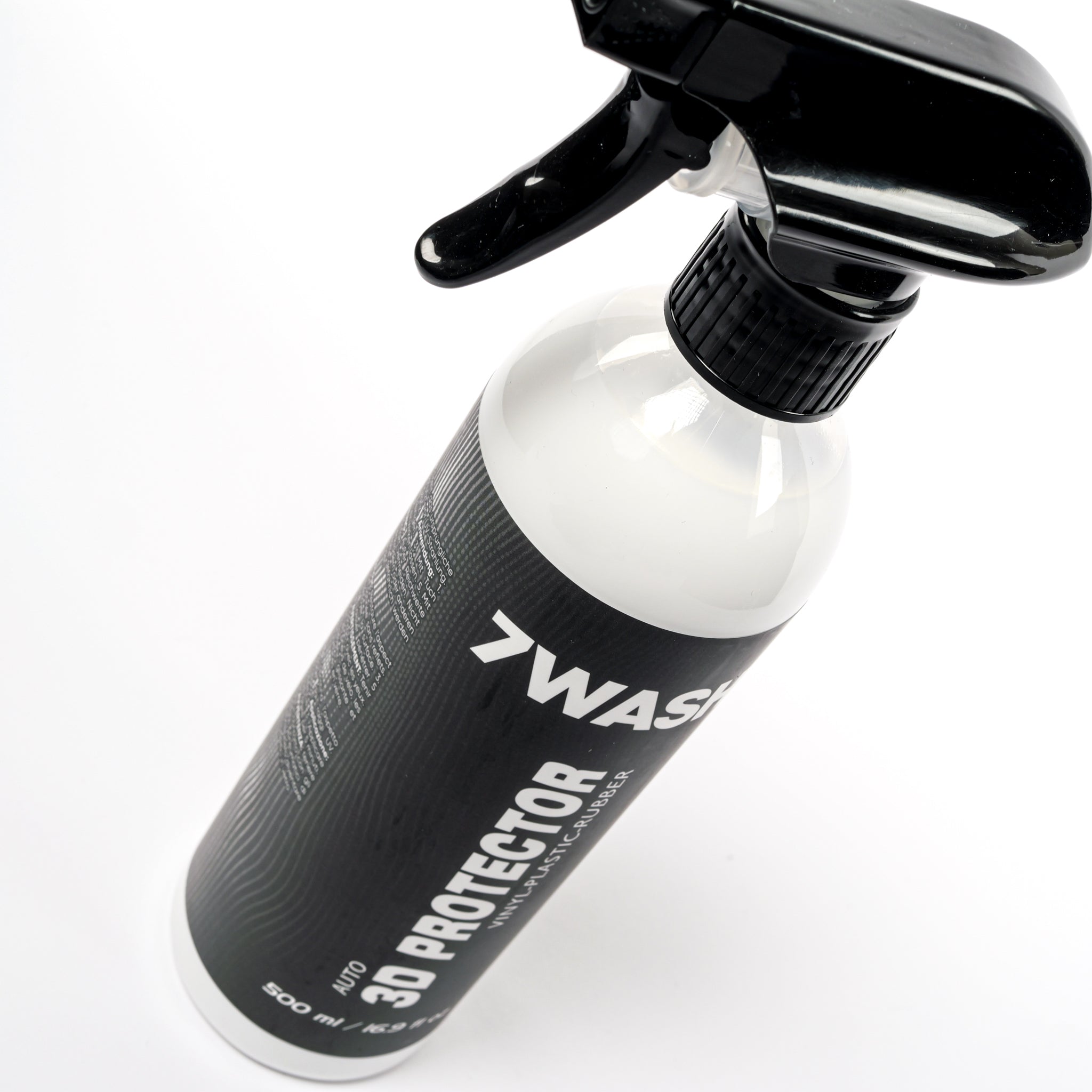 7WASH Kunststoff- & Gummipflege 500 ml 3D Protector für Innen- und Außenbereiche zur Pflege von Kunststoff- und Gummiteilen mit UV-Schutz, Farbauffrischung und professionellem Car Detailing
