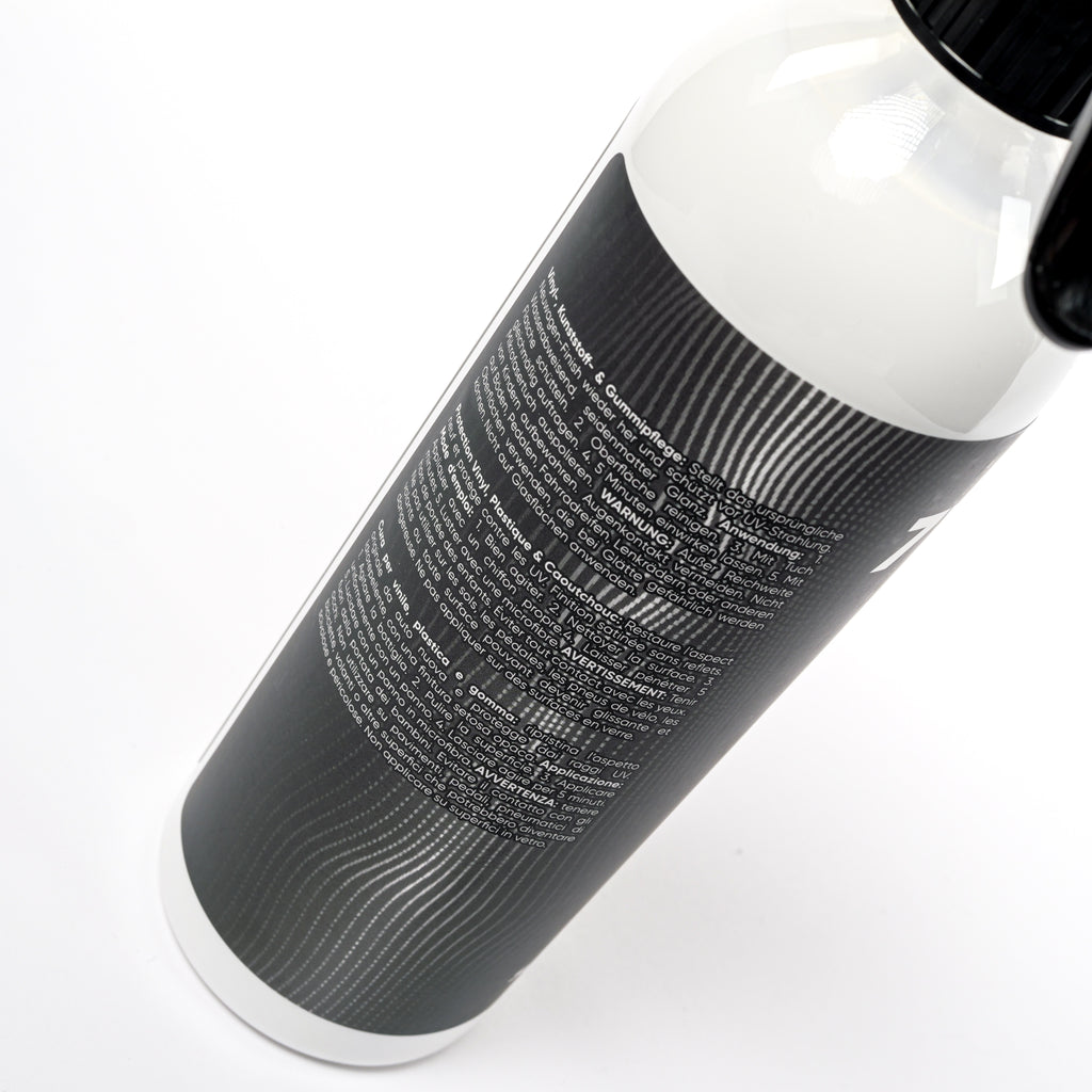 7WASH Kunststoff- & Gummipflege 500 ml 3D Protector für Innen- und Außenbereiche zur Pflege von Kunststoff- und Gummiteilen mit UV-Schutz, Farbauffrischung und professionellem Car Detailing