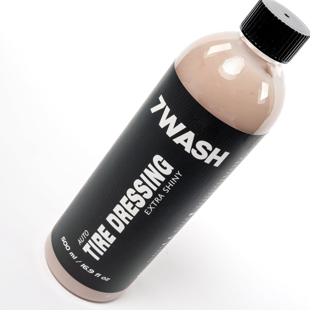 7WASH Tire Dressing Extra Shiny 500 ml Reifenglanz Flasche Vorderansicht