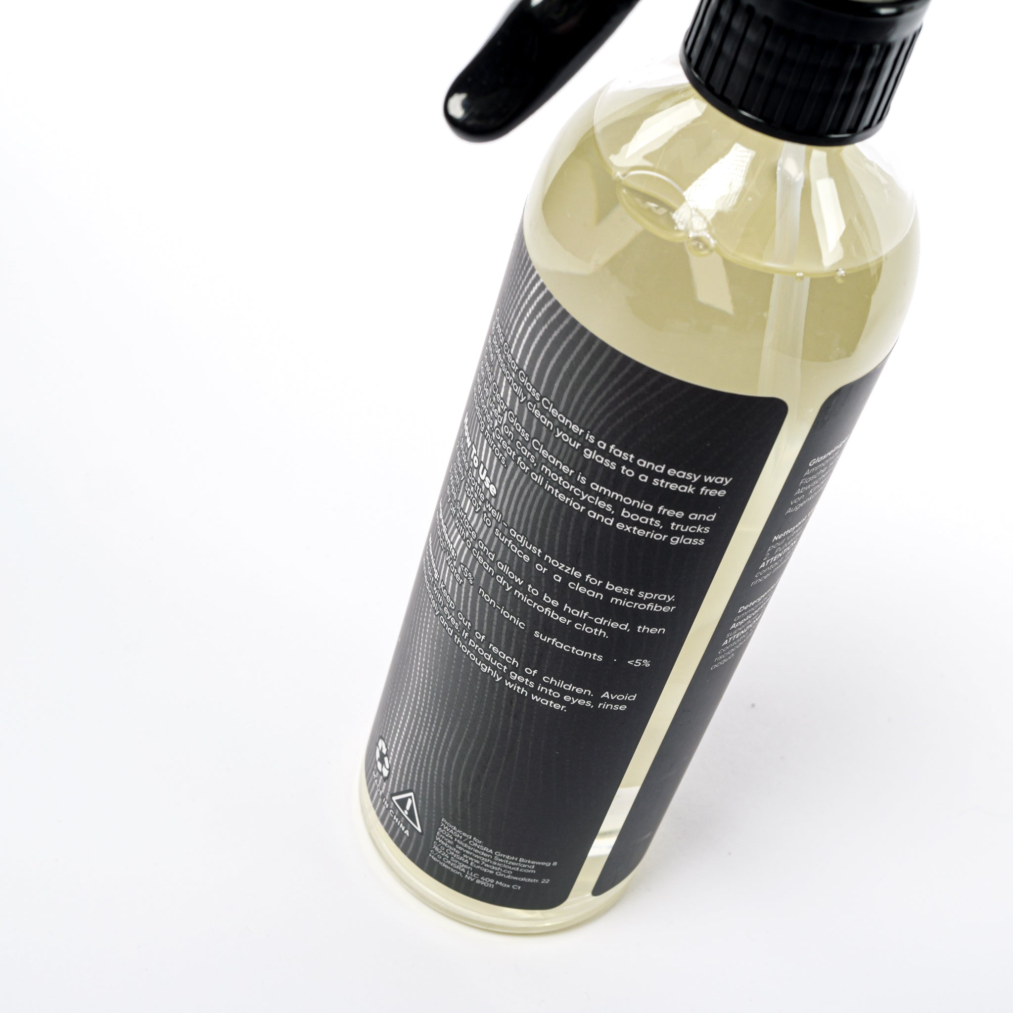 7WASH Glasreiniger 500 ml streifenfreier Autoglasreiniger für Scheiben, Spiegel, Windschutzscheiben und Innenraumglas für klare Sicht und professionelles Car Detailing