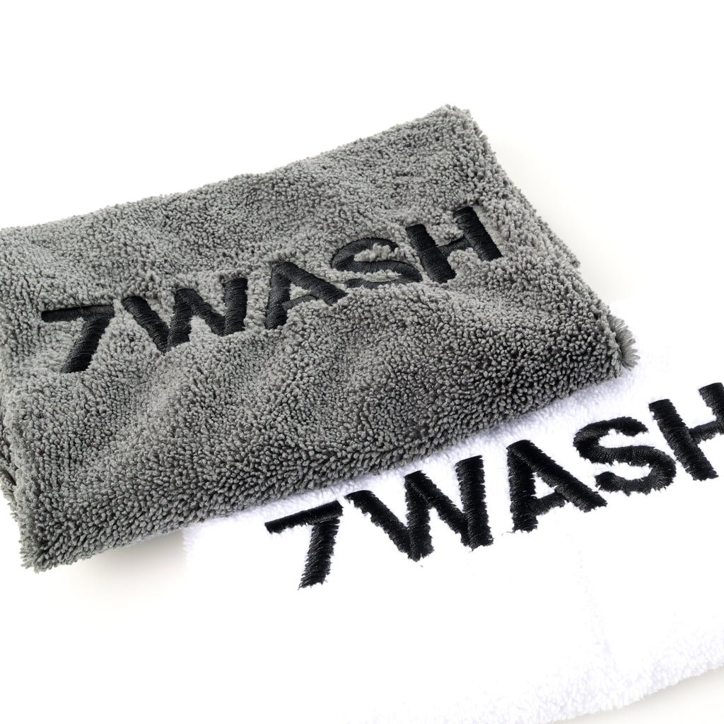 7WASH Premium Mikrofasertücher grau und weiss 40x40 cm für Fahrzeugpflege