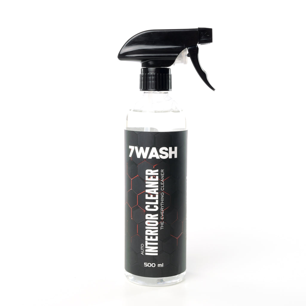 7WASH Interior Cleaner 500 ml Innenraumreiniger Flasche Rückseite mit Anwendung