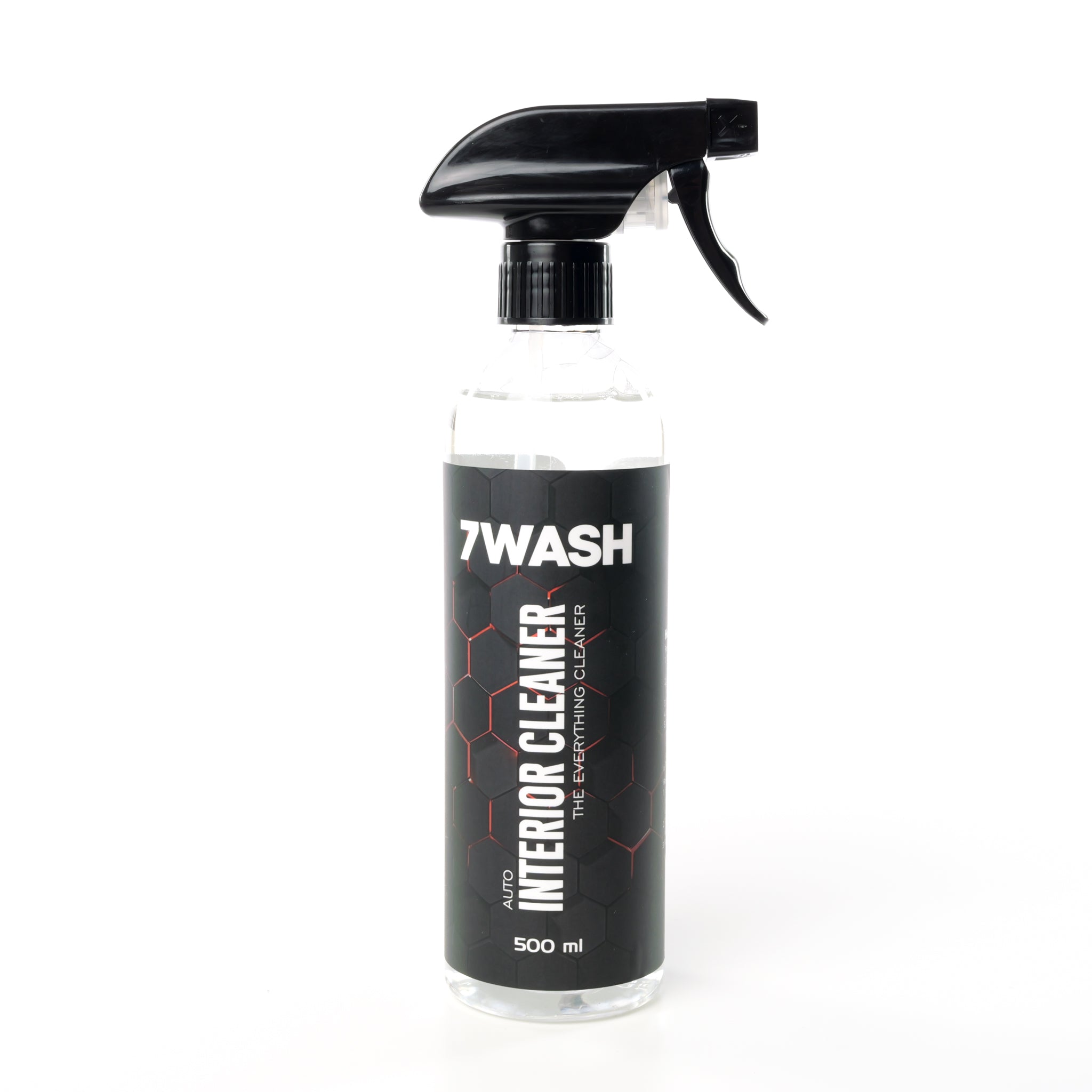 7WASH Interior Cleaner 500 ml Innenraumreiniger Flasche Rückseite mit Anwendung