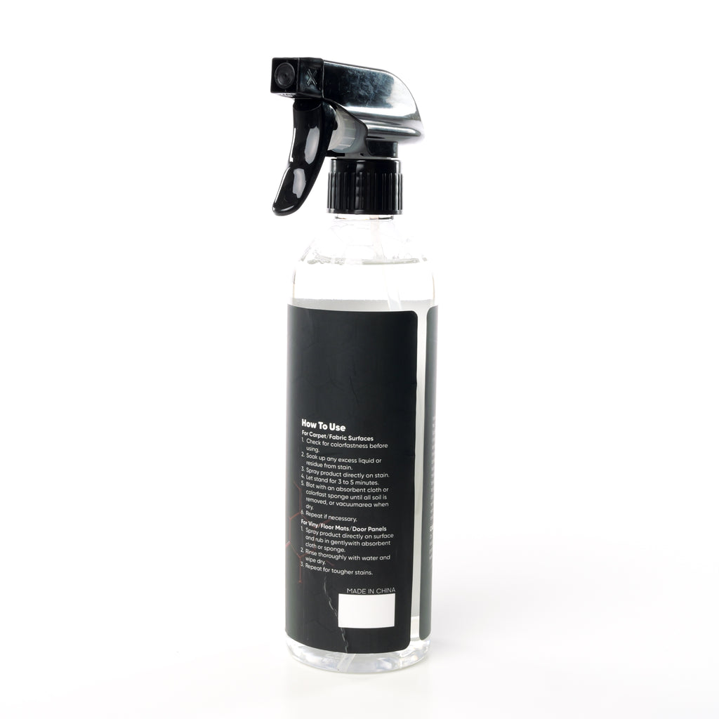 7WASH Interior Cleaner 500 ml Innenraumreiniger Flasche Rückseite mit Anwendung