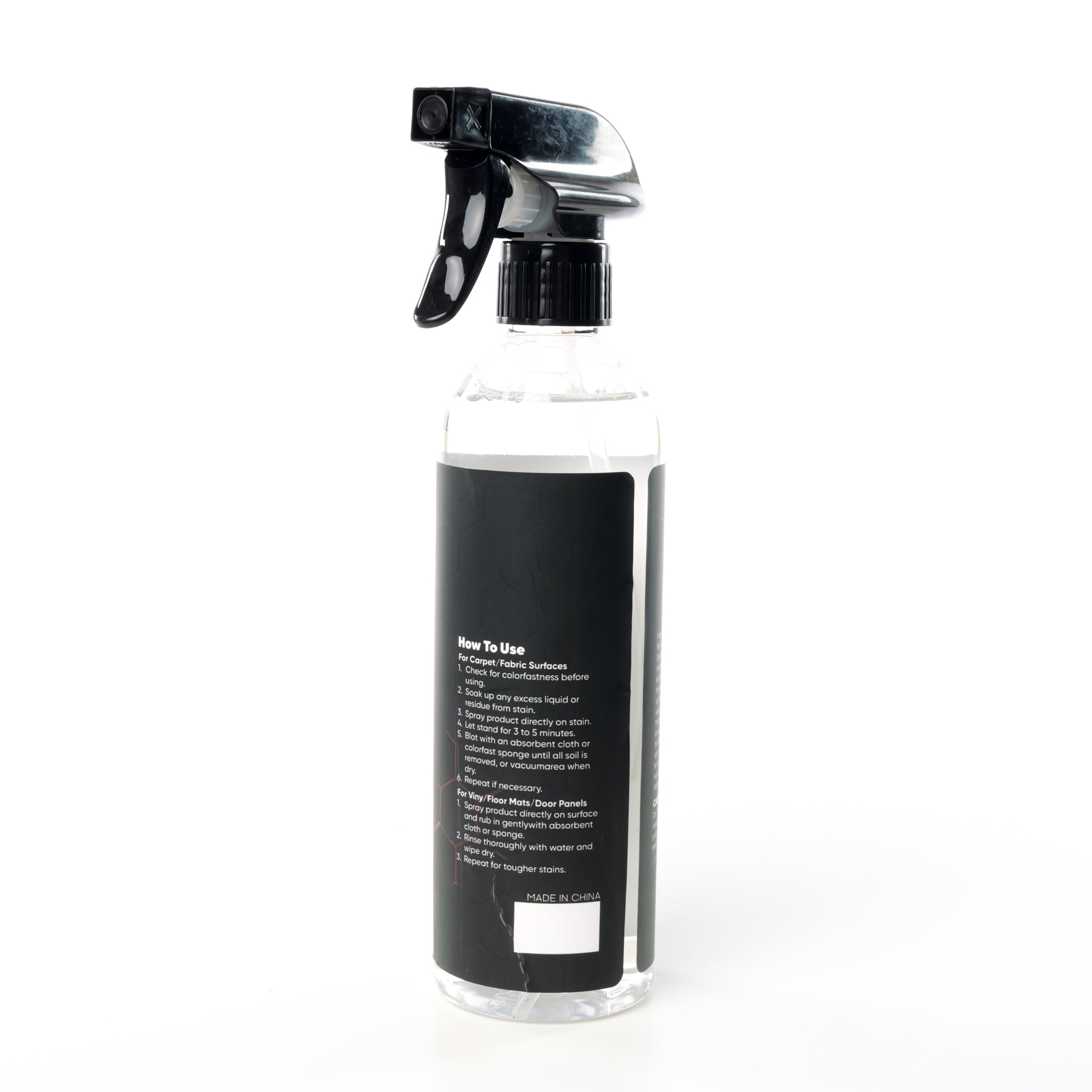 7WASH Interior Cleaner 500 ml Innenraumreiniger Flasche Rückseite mit Anwendung