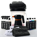 7WASH Autopflege Komplett Set mit Foamsprüher, Mikrofasertüchern, Wascheimer und Fahrzeugpflege Produkten