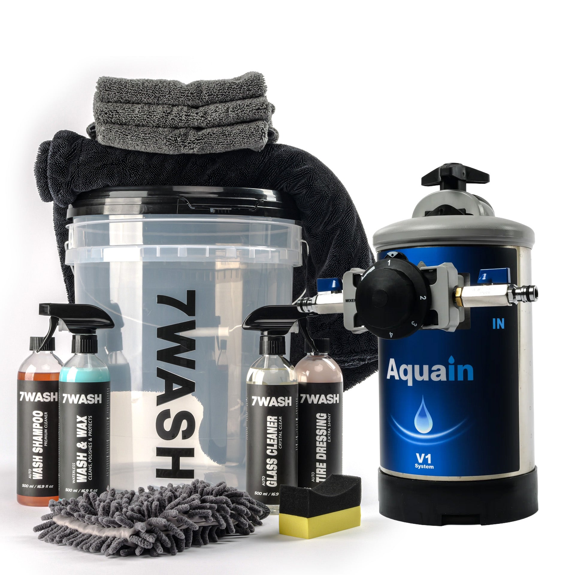 Aquain V1 Premium Starter Kit für Autowäsche & Fahrzeugpflege